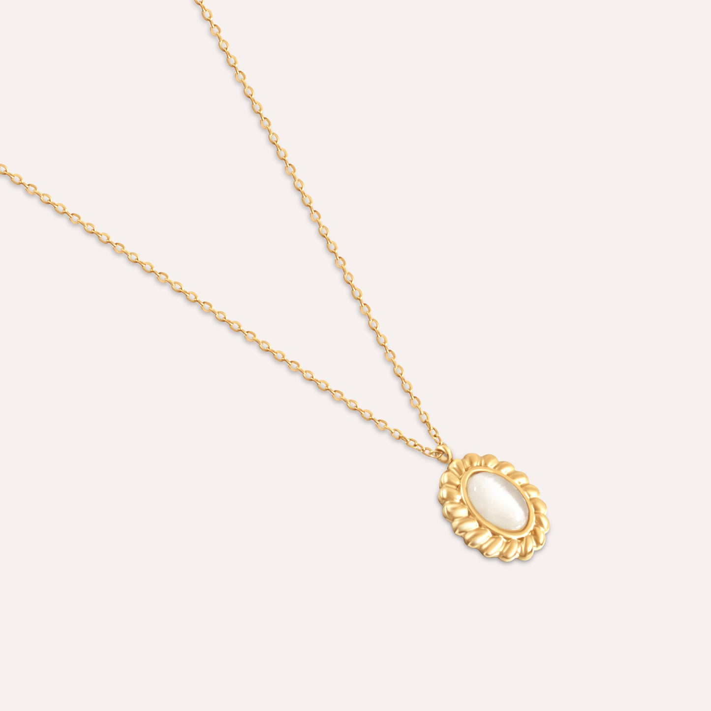 Victorian Moonstone Pendant Chain Necklace