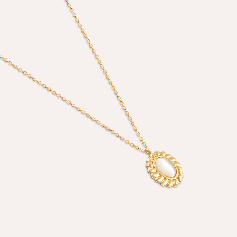 Victorian Moonstone Pendant Chain Necklace