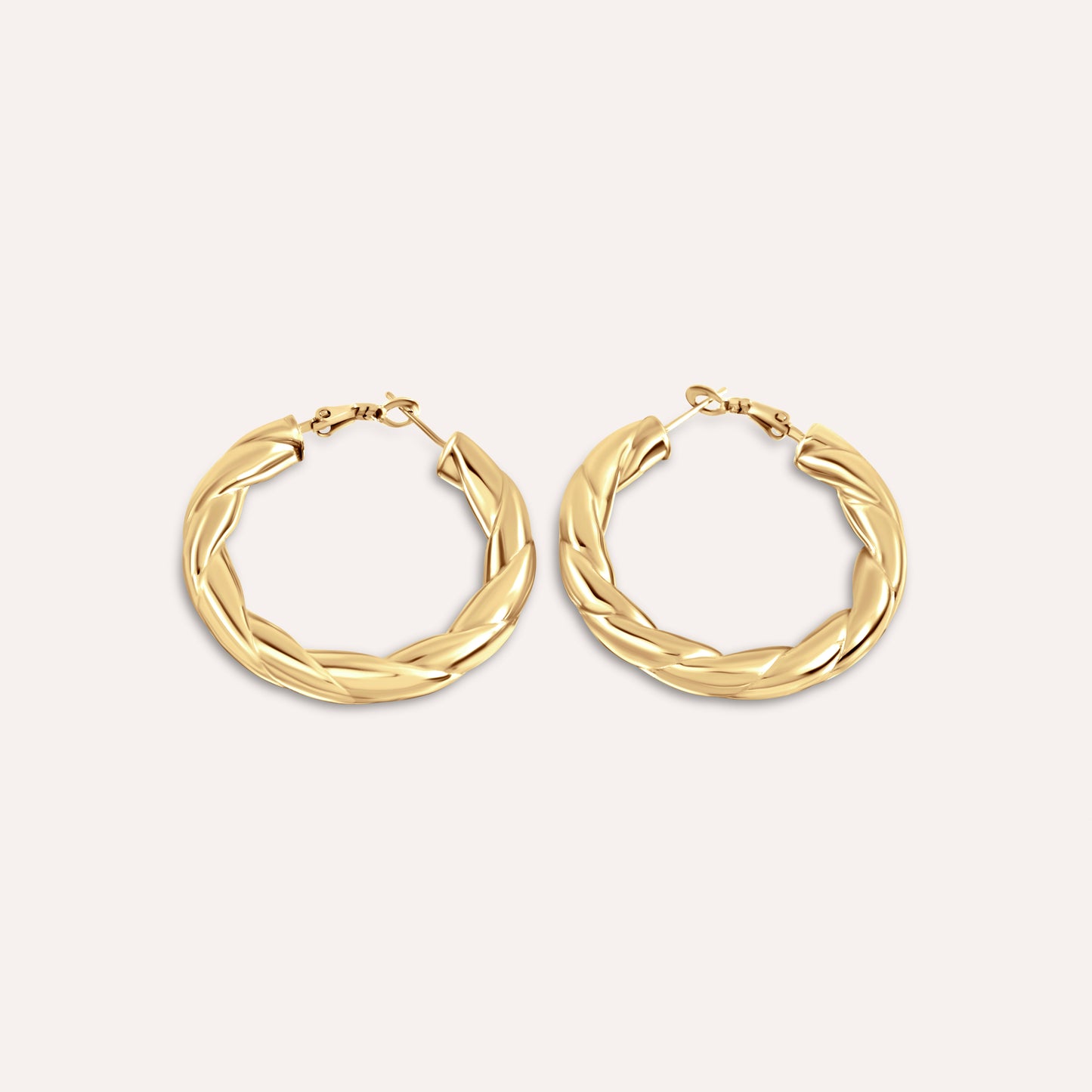 Twisted Tube Hoops-Large