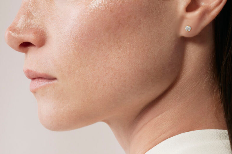 Diamond and gold Orla drop Stud Earrings
